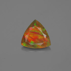 1.10 ct Multicolor Opal Gemstone, Opal Gem in Trillion Facet Shape for Sale.