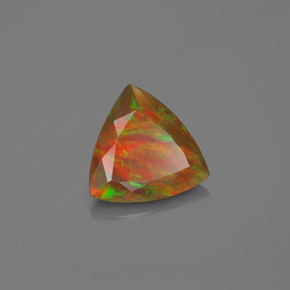 1.10 ct Multicolor Opal Stone, Natural Opal in Trillion Facet Shape for Sale