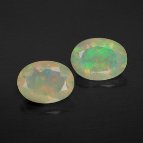 1.51 ct Multicolor Opal Gemstone, Opal Gem in Oval Facet Shape for Sale.