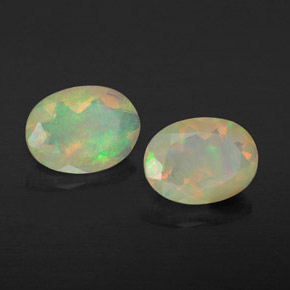 1.51 ct Multicolor Opal Stone, Natural Opal in Oval Facet Shape for Sale