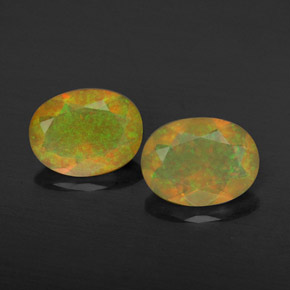 1.51 ct Multicolor Opal Gemstone, Opal Gem in Oval Facet Shape for Sale.