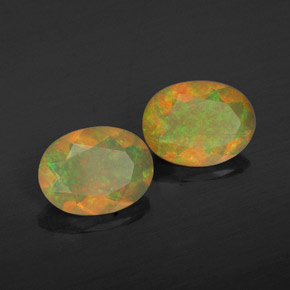 1.51 ct Multicolor Opal Stone, Natural Opal in Oval Facet Shape for Sale