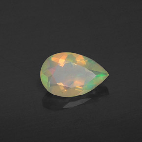 0.58 ct Multicolor Opal Stone, Natural Opal in Pear Facet Shape for Sale