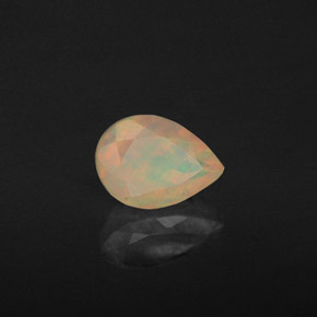 0.60 ct Multicolor Opal Stone, Natural Opal in Pear Facet Shape for Sale