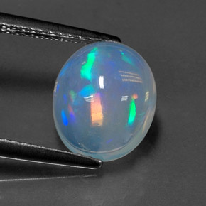 2.79 ct Multicolor Opal Gemstone, Opal Gem in Oval Cabochon Shape for Sale.