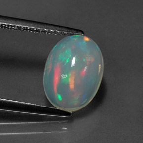 1.72 ct Multicolor Opal Gemstone, Opal Gem in Oval Cabochon Shape for Sale.