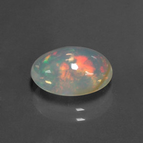 2.01 ct Multicolor Opal Stone, Natural Opal in Oval Cabochon Shape for Sale