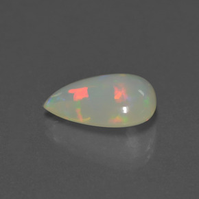 3.53 ct White Opal Stone, Natural Opal in Pear Cabochon Shape for Sale