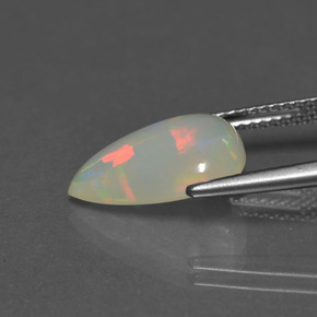 Opal Gemstone in 15 x 10 mm (calibrated) Size for Sale, Opal Stone in White Color