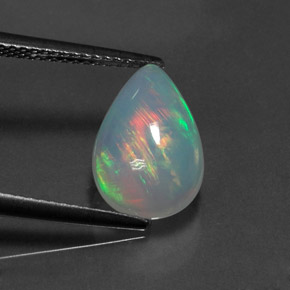 1.92 ct Multicolor Opal Gemstone, Opal Gem in Pear Cabochon Shape for Sale.