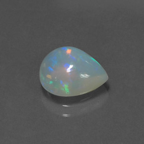 2.00 ct Multicolor Opal Stone, Natural Opal in Pear Cabochon Shape for Sale