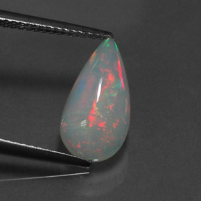 2.18 ct Multicolor Opal Gemstone, Opal Gem in Pear Cabochon Shape for Sale.