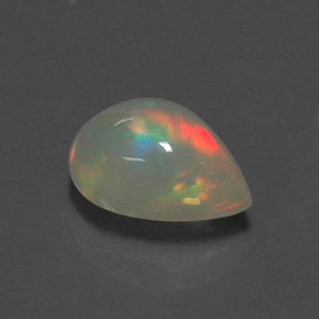 1.80 ct Multicolor Opal Stone, Natural Opal in Pear Cabochon Shape for Sale