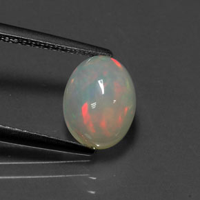 1.38 ct Multicolor Opal Gemstone, Opal Gem in Oval Cabochon Shape for Sale.