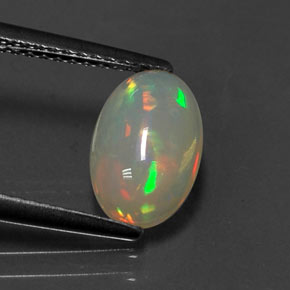 1.05 ct Multicolor Opal Gemstone, Opal Gem in Oval Cabochon Shape for Sale.
