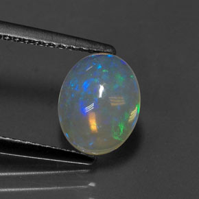 1.11 ct Multicolor Opal Gemstone, Opal Gem in Oval Cabochon Shape for Sale.
