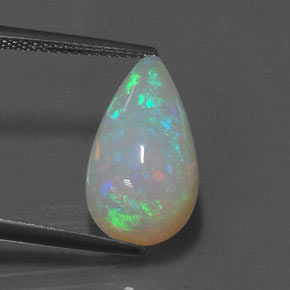 4.05 ct Multicolor Opal Gemstone, Opal Gem in Pear Cabochon Shape for Sale.