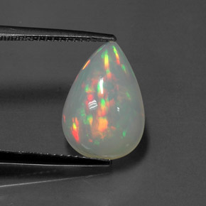 3.12 ct Multicolor Opal Gemstone, Opal Gem in Pear Cabochon Shape for Sale.