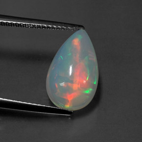 2.78 ct Multicolor Opal Gemstone, Opal Gem in Pear Cabochon Shape for Sale.