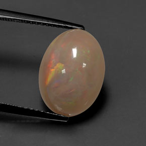 3.87 ct Multicolor Opal Gemstone, Opal Gem in Oval Cabochon Shape for Sale.