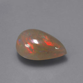 3.85 ct Multicolor Opal Stone, Natural Opal in Pear Cabochon Shape for Sale