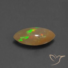 1.85 ct Multicolor Opal Stone, Natural Opal in Marquise Cabochon Shape for Sale