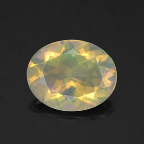 1.33 ct Multicolor Opal Gemstone, Opal Gem in Oval Facet Shape for Sale.