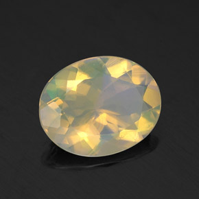 1.33 ct Multicolor Opal Stone, Natural Opal in Oval Facet Shape for Sale