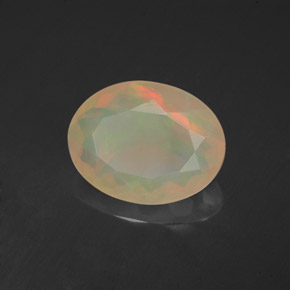 2.30 ct Multicolor Opal Stone, Natural Opal in Oval Facet Shape for Sale