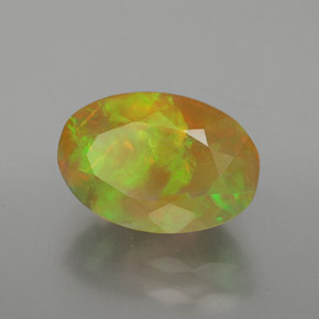 1.84 ct Multicolor Opal Stone, Natural Opal in Oval Facet Shape for Sale
