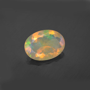 1.97 ct Multicolor Opal Stone, Natural Opal in Oval Facet Shape for Sale
