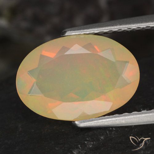 1.46ct Natural Multicolor Opal, Oval, Translucent