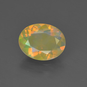 0.93 ct Multicolor Opal Gemstone, Opal Gem in Oval Facet Shape for Sale.