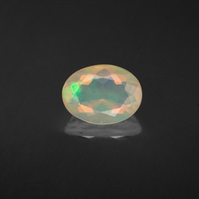 1.10 ct Multicolor Opal Gemstone, Opal Gem in Oval Facet Shape for Sale.