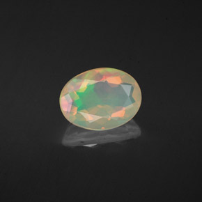 1.10 ct Multicolor Opal Stone, Natural Opal in Oval Facet Shape for Sale