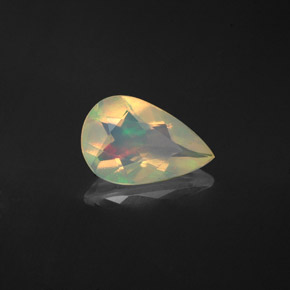 0.87 ct Multicolor Opal Stone, Natural Opal in Pear Facet Shape for Sale