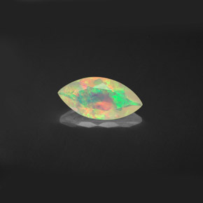 0.86 ct Multicolor Opal Gemstone, Opal Gem in Marquise Facet Shape for Sale.