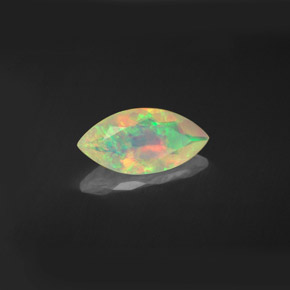 0.86 ct Multicolor Opal Stone, Natural Opal in Marquise Facet Shape for Sale