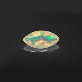 0.95 ct Multicolor Opal Gemstone, Opal Gem in Marquise Facet Shape for Sale.