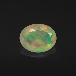 1.00 ct Multicolor Opal Gemstone, Opal Gem in Oval Facet Shape for Sale.