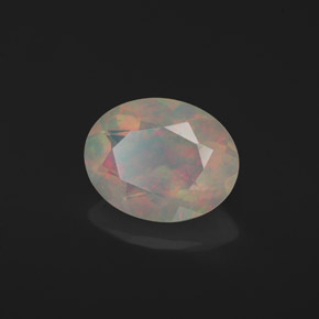1.16 ct Multicolor Opal Stone, Natural Opal in Oval Facet Shape for Sale