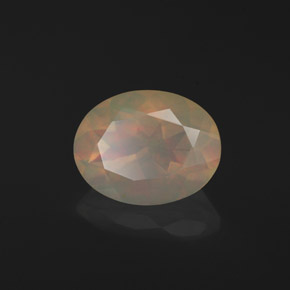 1.30 ct Multicolor Opal Stone, Natural Opal in Oval Facet Shape for Sale