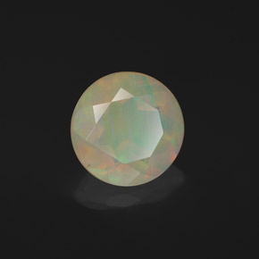 1.25 ct Multicolor Opal Stone, Natural Opal in Round Facet Shape for Sale