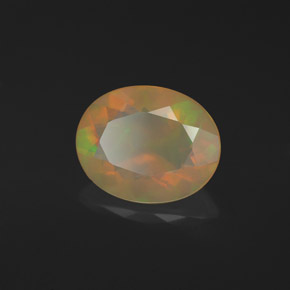 1.47 ct Multicolor Opal Stone, Natural Opal in Oval Facet Shape for Sale