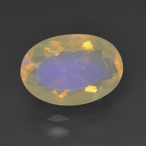 1.83 ct Multicolor Opal Gemstone, Opal Gem in Oval Facet Shape for Sale.