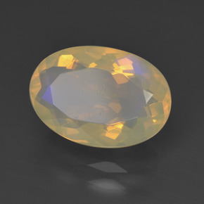 1.83 ct Multicolor Opal Stone, Natural Opal in Oval Facet Shape for Sale