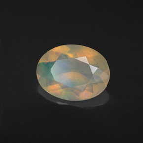 1.53 ct Multicolor Opal Stone, Natural Opal in Oval Facet Shape for Sale