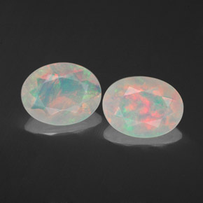 1.76 ct Multicolor Opal Gemstone, Opal Gem in Oval Facet Shape for Sale.