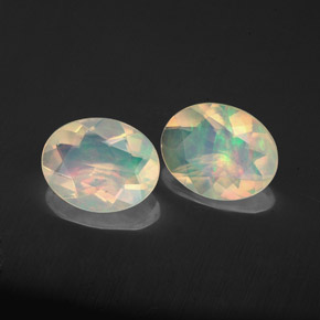 1.72 ct Multicolor Opal Stone, Natural Opal in Oval Facet Shape for Sale