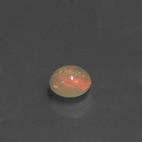 0.58 ct Multicolor Opal Stone, Natural Opal in Round Cabochon Shape for Sale
